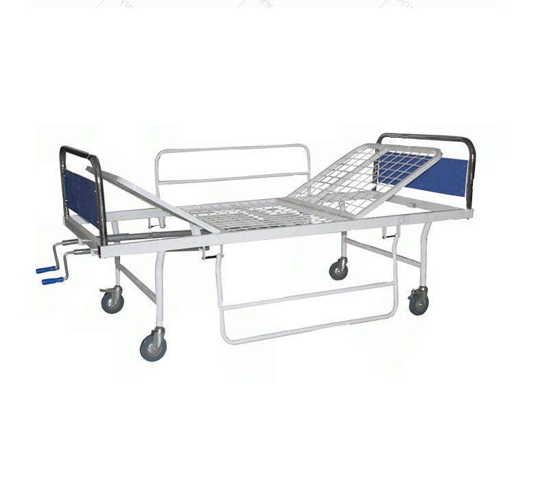 خرید تخت ساده بیمارستانی - تخت دو شکن رویه توری