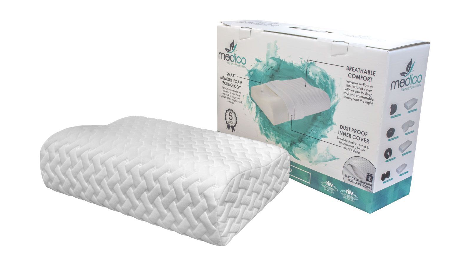 بالشت موج دار مموری فوم مدل مدیوم M برند مدیکو - شفایارطب