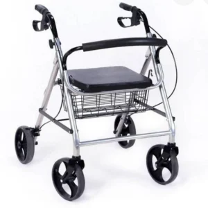 واکر رولیتر چهار چرخ تاشو آلومینیومی مدل بدون جاپایی برند JTS